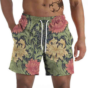 Shorts de bain et de plage pour hommes, antibactériens, imperméables, séchage rapide, respirants, avec cordon de serrage, en Spandex/Polyester - Product Image 2
