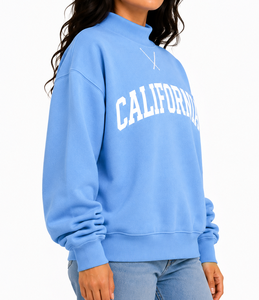 Sudadera Premium con Cuello Alto, Estilo Oversize, Apliques de Guingán y Bordado de Letras, Ropa Unisex de Invierno - Product Image 3