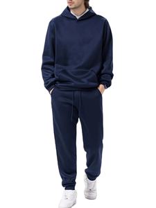 Ensemble de pantalons de jogging à capuche de couleur unie pour hommes vêtements de sport décontractés d'extérieur à la mode survêtement pour hommes sweats à capuche chauds - Product Image 4