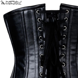Corsé de Cuero PU Negro Premium, Fabricante de Fajas Moldeadoras con Múltiples Hebillas, Estilo Punk, para Mujer, Venta al Por Mayor - Product Image 5