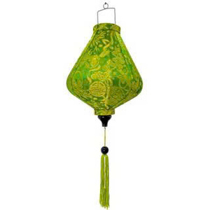 Custom Inverted Diamond Silk Lanterns Vietnam Bamboo <b>Frame</b> Silk Lanterns Decorative Silk Lanterns For Event - Product Image 4