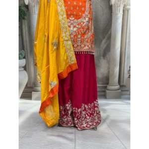 Top Bottom y Dupatta Set de fiesta para mujer de diseñador - Product Image 1