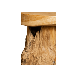 Tabouret en racine de teck artisanal de luxe - Ottoman au design rustique durable pour hôtel, entrepôt, villa, espaces de vie ARTERRA - Product Image 2