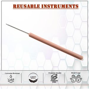 Agujas de disección de laboratorio con mangos de plástico para disección, sondas multiusos disponibles en ángulos rectos y curvos - Product Image 2