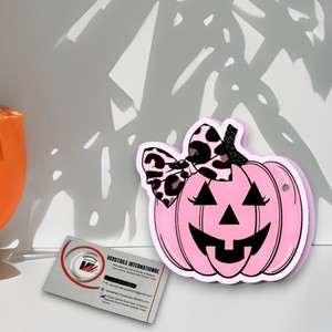 Placa de Pestañas Ovalada de Acrílico Rosa y Negro con Diseño de Lazo de Diamantes y Corazón para Halloween, Herramienta de Belleza, Marca Privada, para Extensiones de Pestañas - Product Image 3