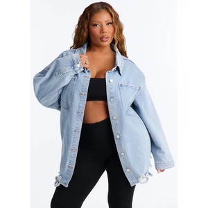 Chaqueta Vaquera de Invierno para Mujer con Logotipo Personalizado 2026 / Chaqueta Vaquera de Invierno para Mujer, Transpirable, para Exteriores, con Logotipo Personalizado, Talla Grande, OEM - Product Image 2