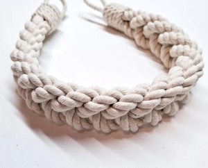 Braided Cotton Rope Curtain <b>Tie</b> <b>Back</b>: Nautical Decor, Handmade - Product Image 1