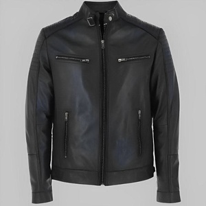 Veste en cuir de haute qualité pour hommes, très élégante et stylée - Product Image 5