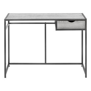 Scrivania Moderna Contemporanea da 42 Pollici per Ufficio Domestico con Cassetti Portaoggetti, Laminato Grigio e Metallo Nero per Lavoro con Laptop - Product Image 6