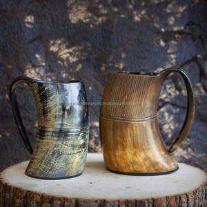 Buffalo Ox Horn Beer Viking <b>Vintage</b> Horn <b>Mug</b> Collectible Horn Drinkware for Home and Hotel Use From Indian Supplier - Product Image 1