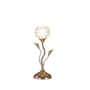 Lampada da Tavolo in Metallo Dorato Rosa da 14 Pollici con Design Floreale Elegante per Arredamento Casa - Product Image 4
