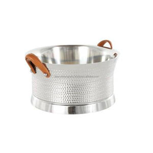Calidad minimalista de acero cerveza vino champán enfriador Bar suministros niquelado plata bebida bañera fiesta ocasión mango enfriador - Product Image 6
