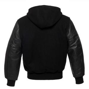 Varsity <b>Jacket</b> with Hood, Custom Embroidered Hooded Varsity <b>Jacket</b> - Product Image 3