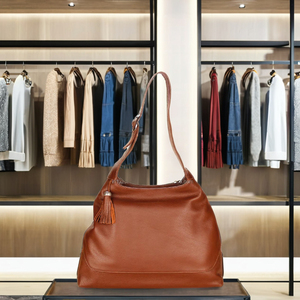 Soft Cowhide Leather Women's Hobo Bags Wholesale Custom Logo Fashionable Genuine Leather Ladies <b>Handbags</b> for Daily Use - Product Image 6