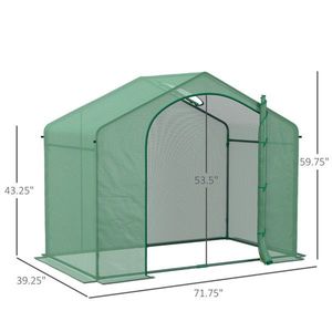 Serra Moderna Compatta per Casa e Giardino in Polietilene/PVC/Acciaio Zincato/Plastica, Facile da Montare, Dimensioni Ridotte - Product Image 2