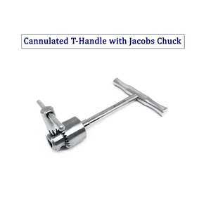 SURGINEXA Llave de mandril Jacobs con mango en T canulado de acero inoxidable, kit de precisión de instrumentos quirúrgicos ortopédicos veterinarios - Product Image 3