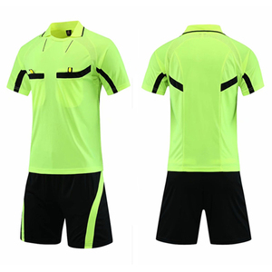 Professional Referee Soccer Jersey Adult Referee Football Uniform Turndown Collar Judge Shirt Three Pockets <b>Shorts</b> Suit - Product Image 1