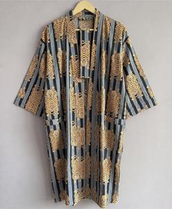 Bata Kimono con Estampado de Dibujos Animados para Mujer, Camisón de Verano de Algodón Suave y Transpirable, Vestidos Casuales con Cuello en V Hechos a Mano ODM - Product Image 1