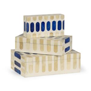 Artesanías indias de madera y hueso resina decorativa caja de joyería hecha a mano conjunto de 3 Artware indio tendencia en diseños únicos - Product Image 1