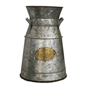 Made Of Galvanized Milk Can Home and Gardening Decorative <b>Plant</b> Tub Top Selling Custom Shape Indoor <b>Corner</b> <b>Plants</b> Pots - Product Image 2