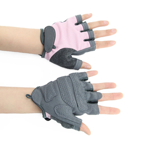 <b>Half</b> Finger Fitness Gloves Unisex Breathable Non <b>Slip</b> Grip Adjustable Wrist Strap Gym Weight Lifting Workout Training Gloves - Product Image 5