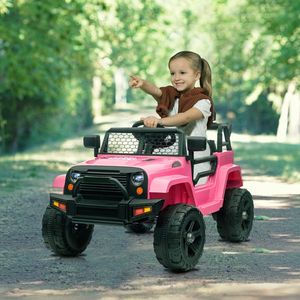 LEADZM Auto Eléctrico para Niños con Doble Tracción, 12V 4.5A.h, Color Rosa, para Jeep, con Control Remoto de 2.4G - Product Image 4