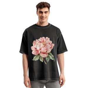 Camiseta de manga corta de peso pesado, corte holgado y extragrande, color liso, estilo vintage lavado, teñido liso, para fabricante - Product Image 6