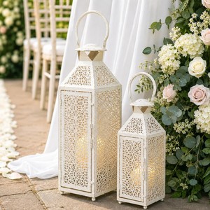 Faroles de Filigrana Metálica Hechos a Mano al por Mayor |   Faroles Decorativos para Bodas en India - Product Image 1