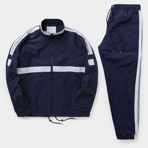 Vintage Waterproof Windbreaker <b>Jacket</b> and Pants Set Panel Design Screen Printed <b>Men's</b> Sportswear Tracksuit - Product Image 3