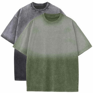 Camisetas de Hombre con Diseño Clásico Único Sun Fade, Estampado Digital, Manga Corta, Estilo Oversize, Lavado Ácido - Product Image 2