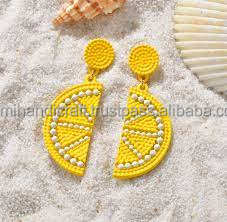 Pendientes bordados con diseño de manzana a la moda de la mejor calidad, tipo religioso ortodoxo, joyería con forma de gancho a la moda SAMI - Product Image 2