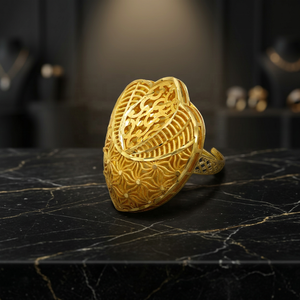 Wholesale 14K 18K <b>24K</b> Micron <b>Gold</b> Plated Heart Shape Forming Finger <b>Ring</b> Traditional Finger <b>Rings</b> <b>Gold</b> Fashion <b>Rings</b> Oro Joyeria - Product Image 3