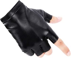 Custom Black Leather <b>Fingerless</b> <b>Gloves</b> <b>for</b> <b>Men</b> Wholesale Motorcycle Tactical & Training <b>Gloves</b> - Product Image 4