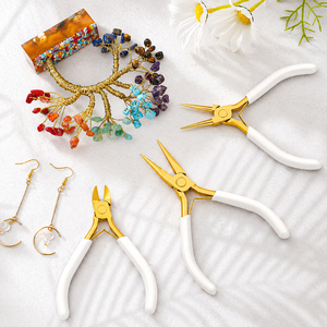 Ensemble de pinces pour la fabrication de bijoux, pinces à bec effilé, pinces à bec rond, coupe-fils pour la réparation de bijoux, le wrapping de fils, la fabrication de perles et les travaux manuels - Product Image 2