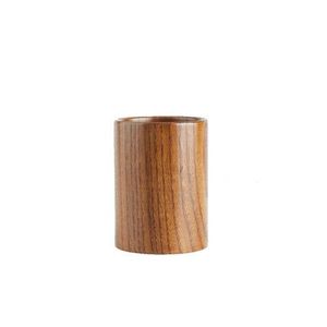 Vaso de cerveza de madera natural hecho a mano, minimalista y ecológico para beber jugo. - Product Image 1