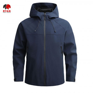 แจ็คเก็ตซอฟต์เชลล์แบบสั่งทำพิเศษสำหรับผู้ชาย ยี่ห้อ Ryan Pro Gear  พร้อมซิปปิดและโลโก้สั่งทำ  ทรงปกติ ดีไซน์ ODM - Product Image 1