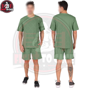 ชุดนอนเสื้อยืดแขนสั้นคอปกทรงโอเวอร์ไซส์ผ้าคอตตอนผสมถักสีเขียวล้วนใส่สบายสไตล์ลำลองสำหรับฤดูร้อนรุ่นใหม่ล่าสุด - Product Image 6