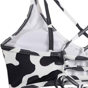 <b>Sexy</b> Style Women's 2 Piece <b>Bikini</b> <b>Set</b> Spandex/Polyester Plaid Print Front Logo Regular Fit Breathable & Quick Dry OEM Service - Product Image 5