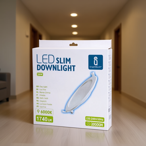 Faretto LED Sottile 24W 6000K 1740Lm 220-240V 20000H Luce Diurna per Uso Domestico Montaggio a Parete Cornice Rotonda in Alluminio - Product Image 3