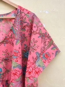 Vestido Kaftán Informal de Verano con Estampado Floral Tropical, sin Mangas, de Algodón, para Mujer, Playa, Asia, Islas del Pacífico, Vertexindiacorp - Product Image 2