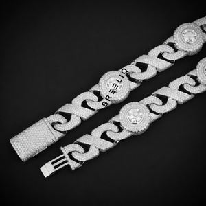 Popular Fashion Jewelry Iced Out Hip Hop Cuban Link Chain 20MM 925 <b>Sterling</b> <b>Silver</b> Lab Grown Diamond Luxury <b>Necklace</b> for Men - Product Image 4