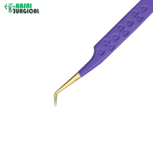 แหนบต่อขนตาแบบมืออาชีพ รูปทรงหัวใจ ปลายตรงและปลายไฟเบอร์ 45 องศา โดย Hasni Surgical - Product Image 5