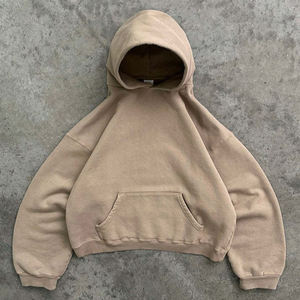Sweat à capuche personnalisé en molleton uni, écologique, en polyester/coton 600 g/m², service OEM, pour homme - Product Image 2