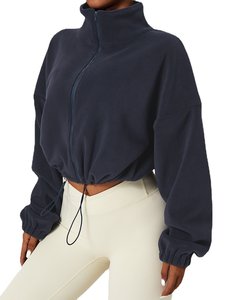 Sweat-shirt personnalisé pour femme avec logo, en laine/acrylique, coupe ample, veste décontractée d'hiver, vêtements de sport, vêtements de fitness - Product Image 3