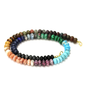 Increíble collar de cuentas de cuarzo suave con tonalidades multicolor, collar de cuentas de piedras preciosas de cuarzo suave con tonalidades de chicle de 7-8 mm. - Product Image 2