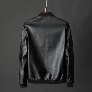 ANSZKTN Autumn <b>Winter</b> Plus 8XL Size Fashion Men's <b>Leather</b> <b>Jackets</b> Solid Color Zipper Faux <b>Leather</b> Casual PU <b>Jacket</b> for Men - Product Image 2