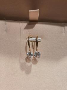 Pendientes de Oro Amarillo de 14K con Diamantes Cultivados en Laboratorio de 0.5CT Cada Uno, Elegantes Pendientes Colgantes de Diamantes para Mujer, Joyería para Uso Diario - Product Image 4