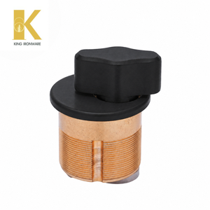 Cilindro de cerradura de puerta con opción de giro manual o ADA, latón negro mate de 32 mm para seguridad de puertas de edificios comerciales - Product Image 2