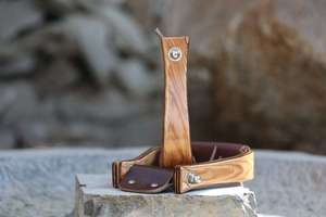 Estribos de Montar a Caballo de Madera Hechos a Mano de Lujo, Estribos de Seguridad Occidentales Cubiertos de Cuero, Venta al por Mayor de Fábrica OEM ODM - Product Image 6