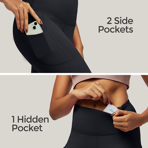 Leggings de cintura elástica para mujer al por mayor, leggings de yoga de cintura elástica, los mejores leggings casuales de tela para mujer - Product Image 3